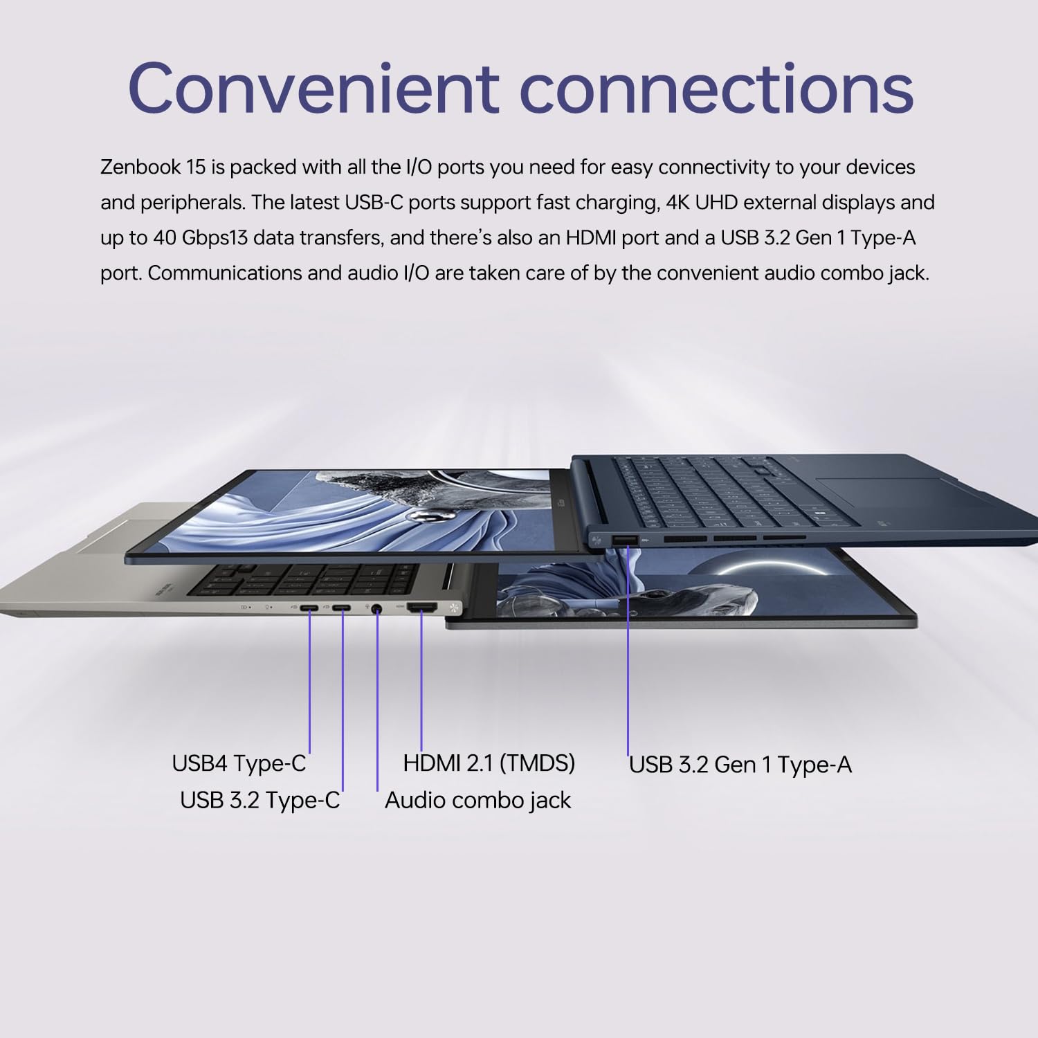 Amazon.com: ASUS Zenbook 15 - Laptop diario, pantalla FHD de 15.6