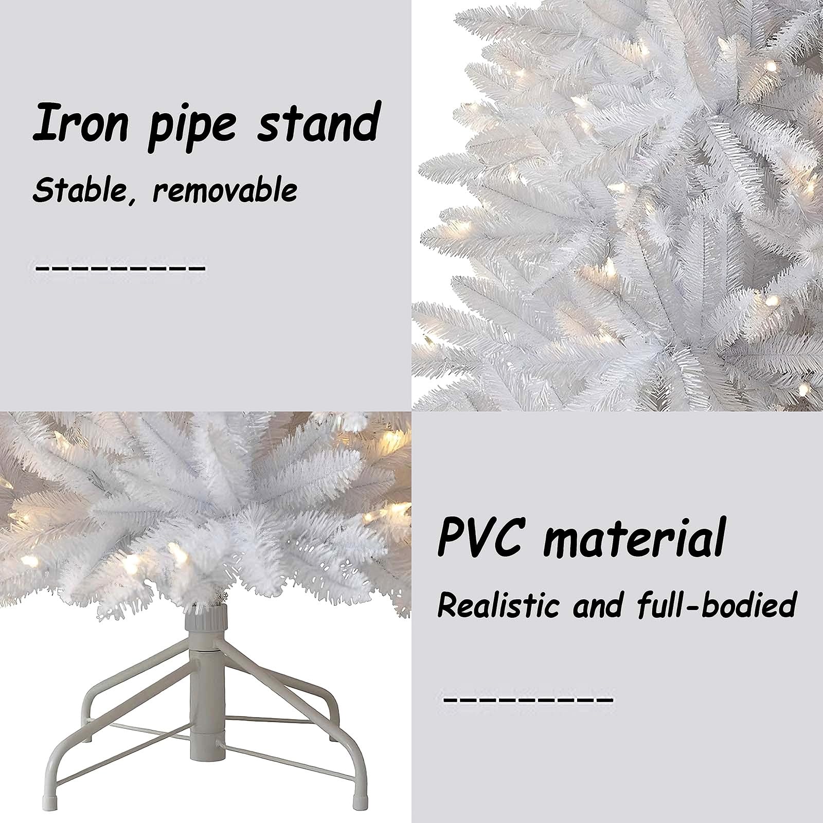 Arbol de Navidad Artificial Blancos 150/180/210/240/300 cm Árbol de Navidad para Exterior Ramas de PVC y Base de Hierro para Centros Comerciales, Hogares, Escuelas 8 Colores(Pinkss,180cm/70.9")