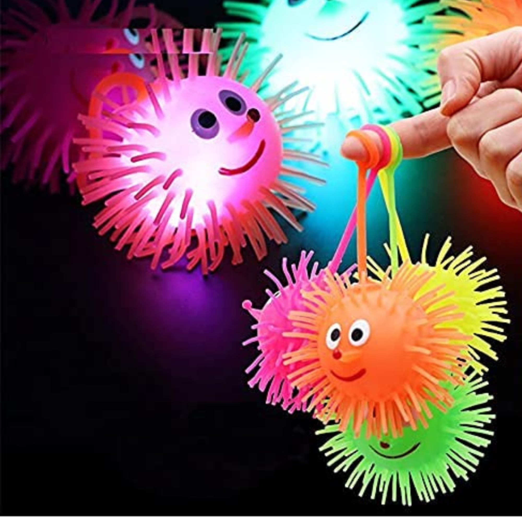 Light Ball for Decoration Set of 2 Pcs Led Lights Puffer Toys Balls for Kids Stress Relief Toy Set Indoor Outdor Puffer Balls Infant Toddler Boy Girl (Ball Pack of 2)