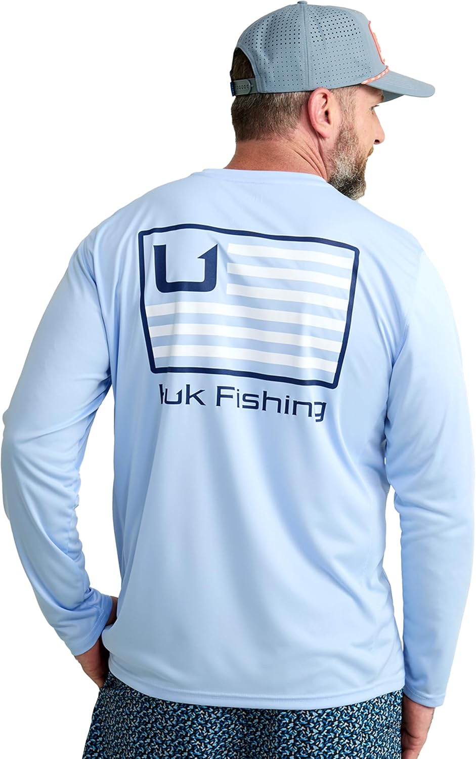 HUK Mens Pursuit Vented Long Sleeve Shirt, +30 UPF Fishing Shirt