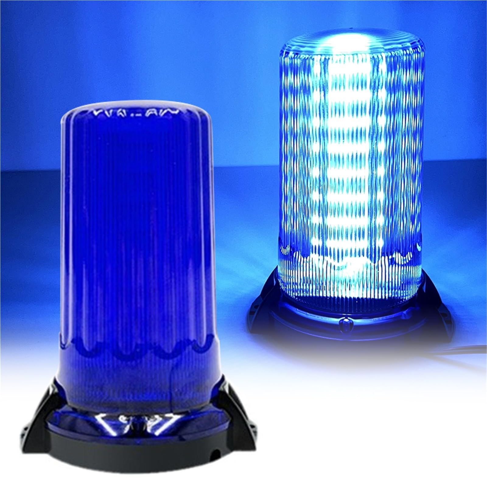 Luz estroboscópica de emergencia azul con base magnética y 54 LED for coche, policía, luz de advertencia intermitente for techo, 12V/24V, lámpara de seguridad for vehículos(Red)