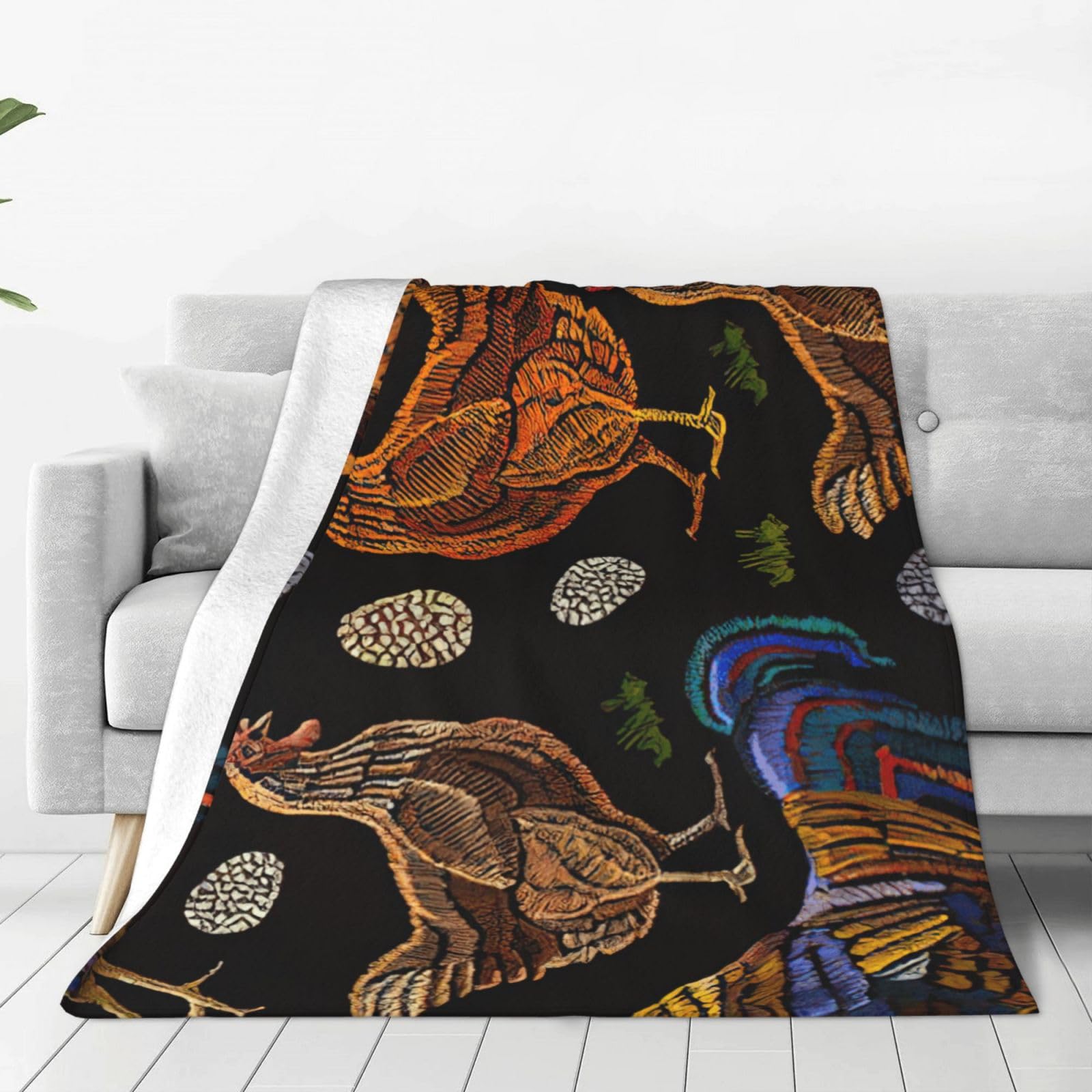 Couverture polaire douce et chaude imprimée poule plaid lit canapé