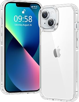 Clear Case for iPhone 13, Ultra Thin, Shockproof TPU Cover, Anti-Yellowing, Crystal Clear, Phone Case for Apple iPhone 13 - Clear