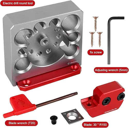 Miniatura 4 de Juego de plantillas para hacer clavijas, 6 piezas, insertos de carburo con hoja de carburo, placa cortadora de clavijas, 8 agujeros métricos de
