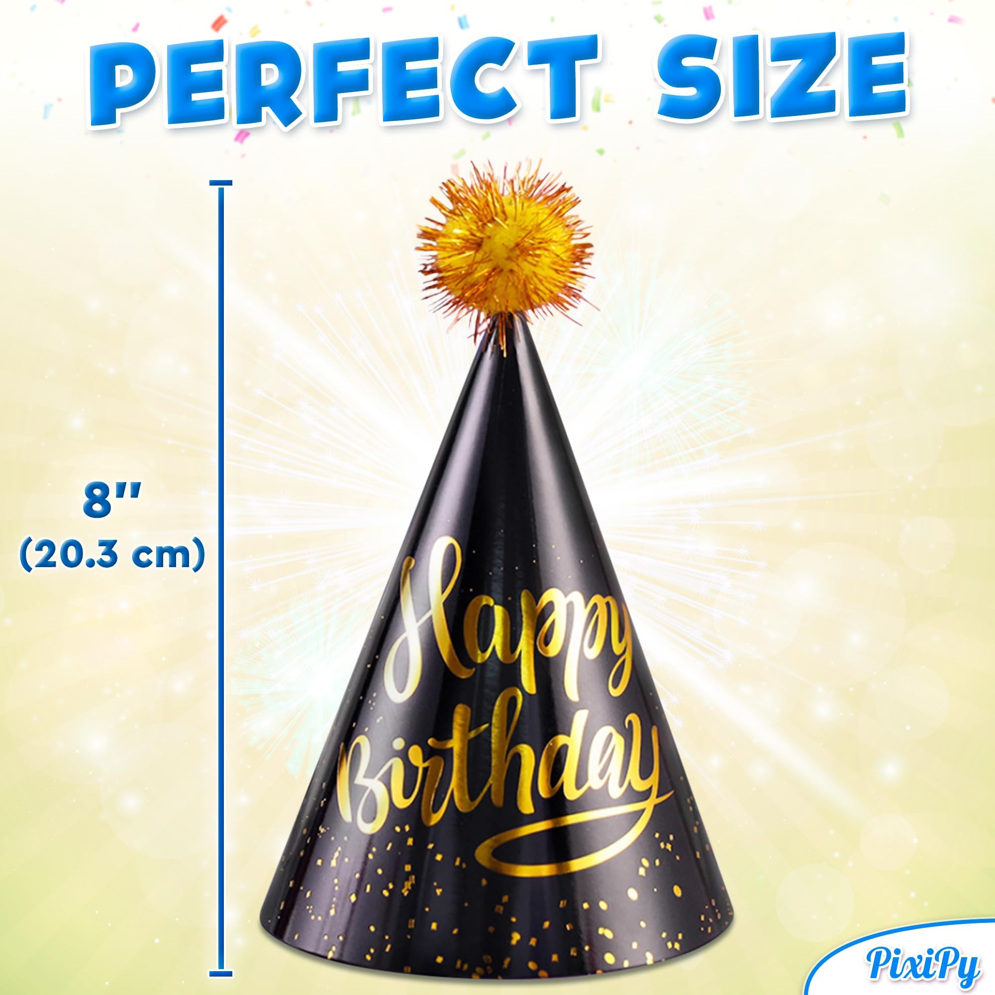Birthday Party Hats for Kids - 10 Pieces - Celebration Headwear for Unforgettable Parties
