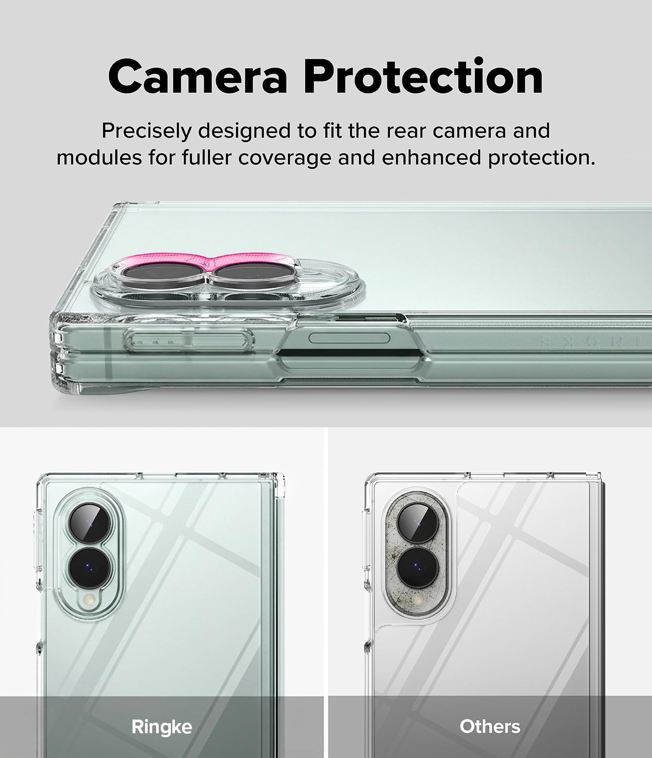 Ringke Fusion Flap per Cover Samsung Galaxy Z Fold 8 - Clear | Compatibile con la ricarica wireless, sottile, leggero, resistente ai graffi