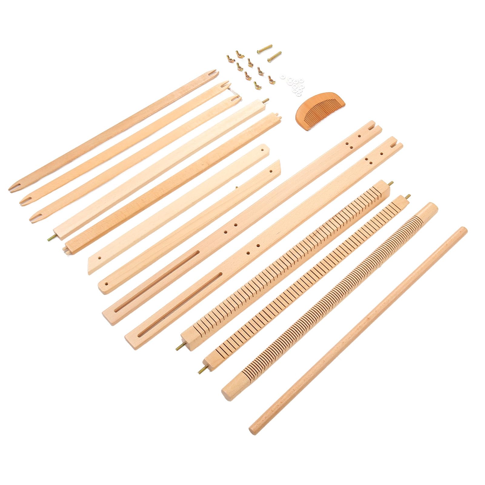 Qudinip Kit Telaio per Tessitura per Telaio in Legno per Arazzi Fai-da-te Facile con Accessori per Bambini e Principianti