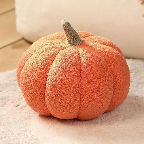 Miniatura 3 de Almohada de calabaza, juguete de peluche de calabaza súper esponjoso, cojín decorativo de calabaza para decoración del hogar, recuerdos de fiesta de
