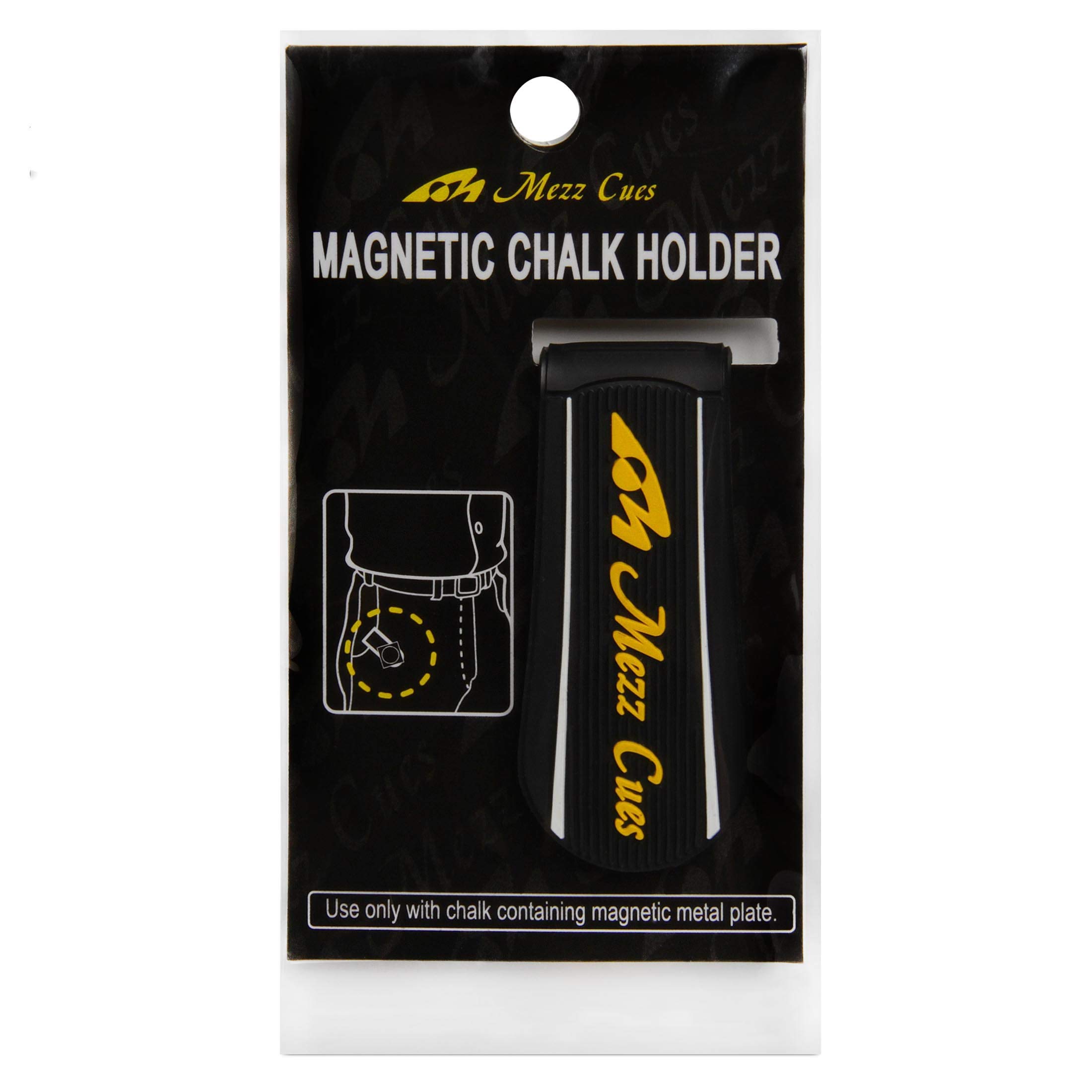 Mezz Magnetic Chalk Holder (Black w/Yellow Logo)