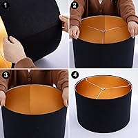 Vista 5 de Wellmet Requiere ensamblaje de pantalla de lámpara de 18"x18"x12" para lámpara de mesa, lámpara de cabecera, lámpara de pie, pantalla de lámpara