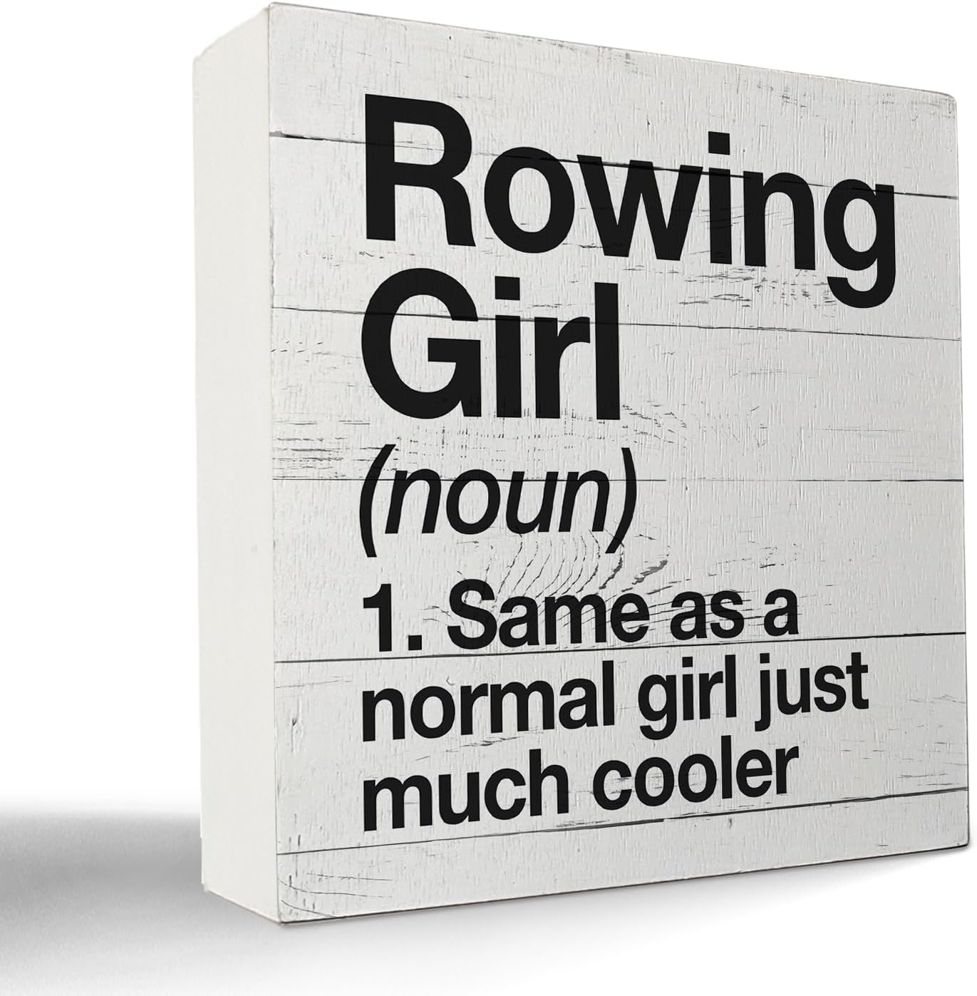 kunlisa Rowing Girl Wood Box Sign Desk Decor,Rowing Rower