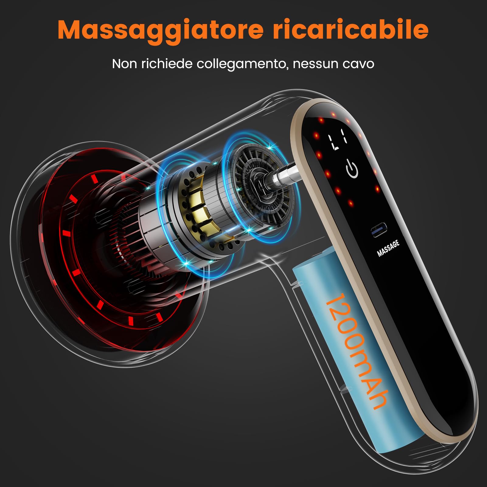 Massaggiatore Anticellulite Professionale Elettrico - Portatile Massaggiatore Linfodrenante con Riscaldamento 6 Livelli Intensità 3 Modalità di Massaggio Forme Rassodanti Rassoda e Scolpisce