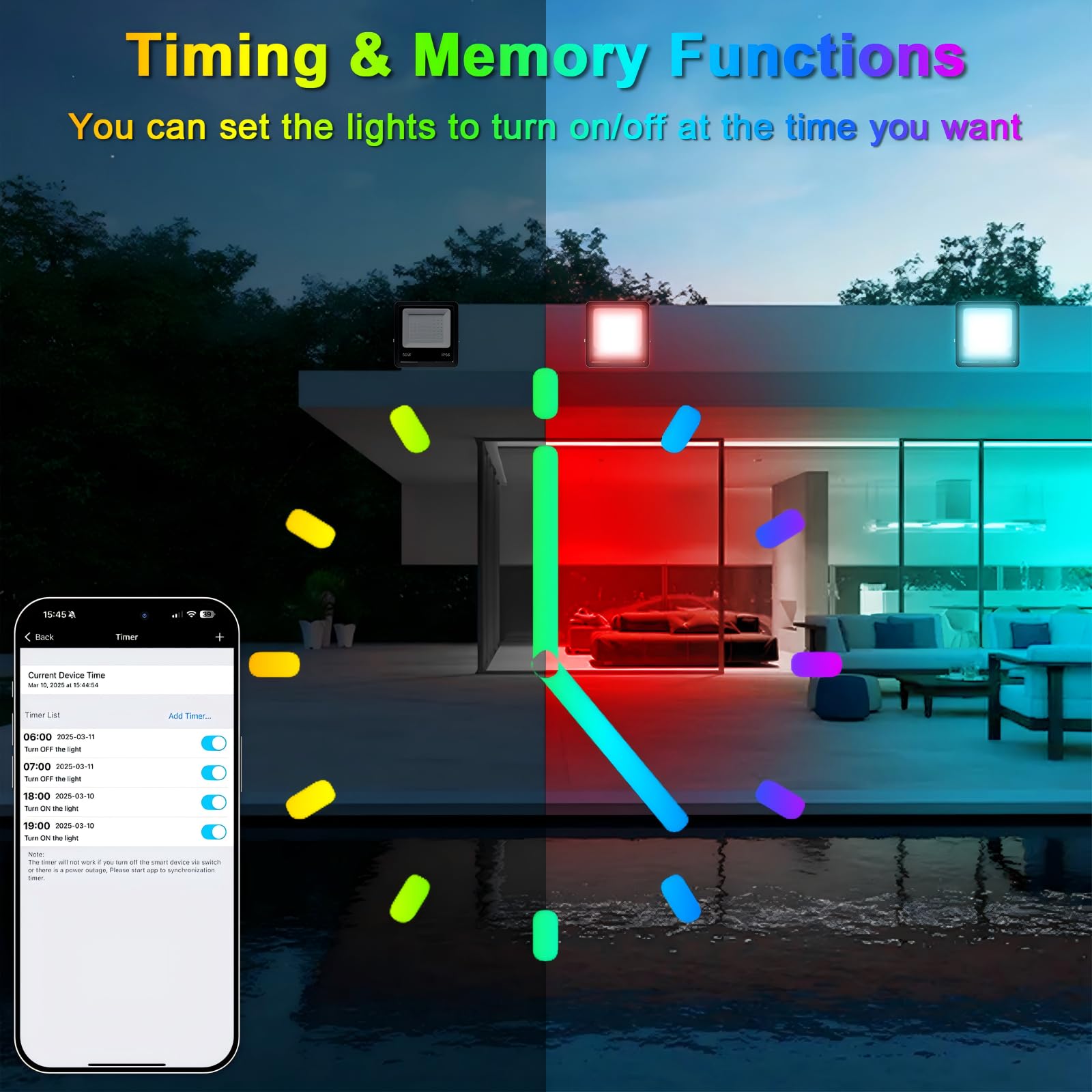 RGB LED Strahler, RGB Strahler mit 360° Fernbedienung und Bluetooth APP, Rgb-strahler Outdoor IP66 Wasserdicht rgb-Flutlicht Smart Partylicht für Bühne Feiern Garten Halloween(50W 2 Stück)