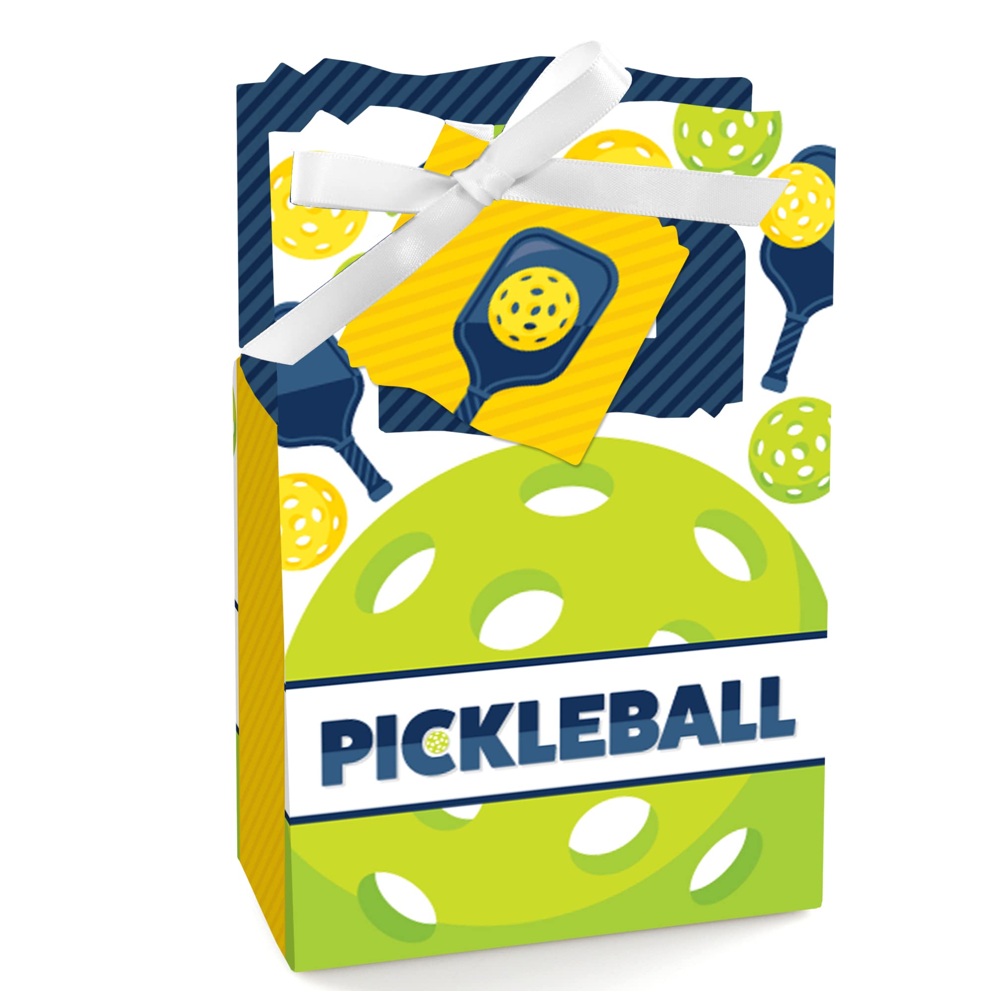 Big Dot Of Happiness Let's Rally Pickleball Geschenkboxen – Set Mit 12 Quadratischen Boxen Für Partys