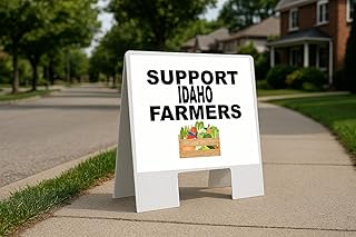 Idaho Support Farmers Folding Coroplast A-Frame Double-Sided 23in x23in