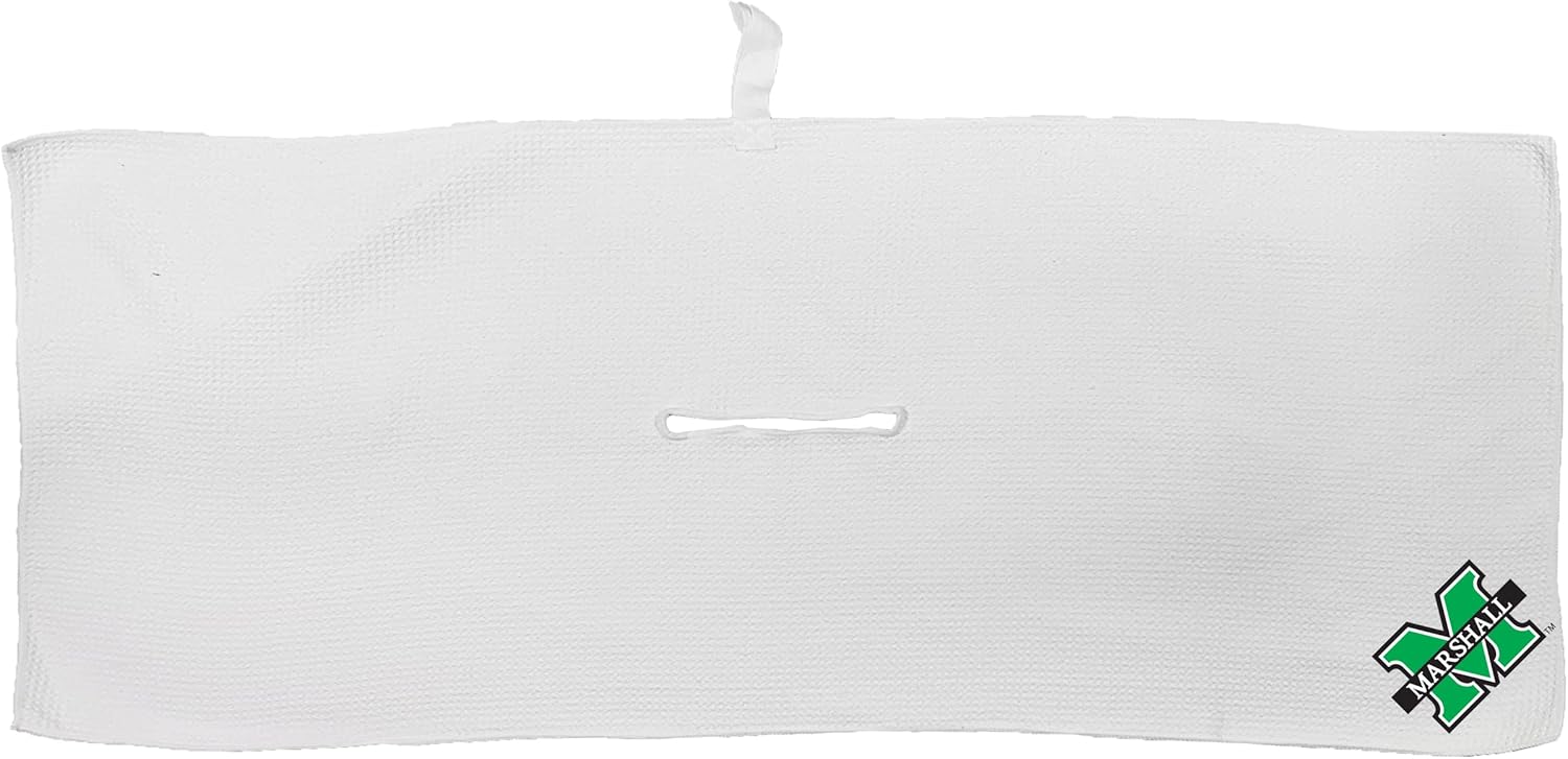 Team Golf NCAA NCAA Microfiber Towel - 16" X 40" (White) with Carabiner Clip, Premium Microfiber with Deep Waffle Pockets- Superior Water Absorption and Quick Dry Golf Cleaning Towel
