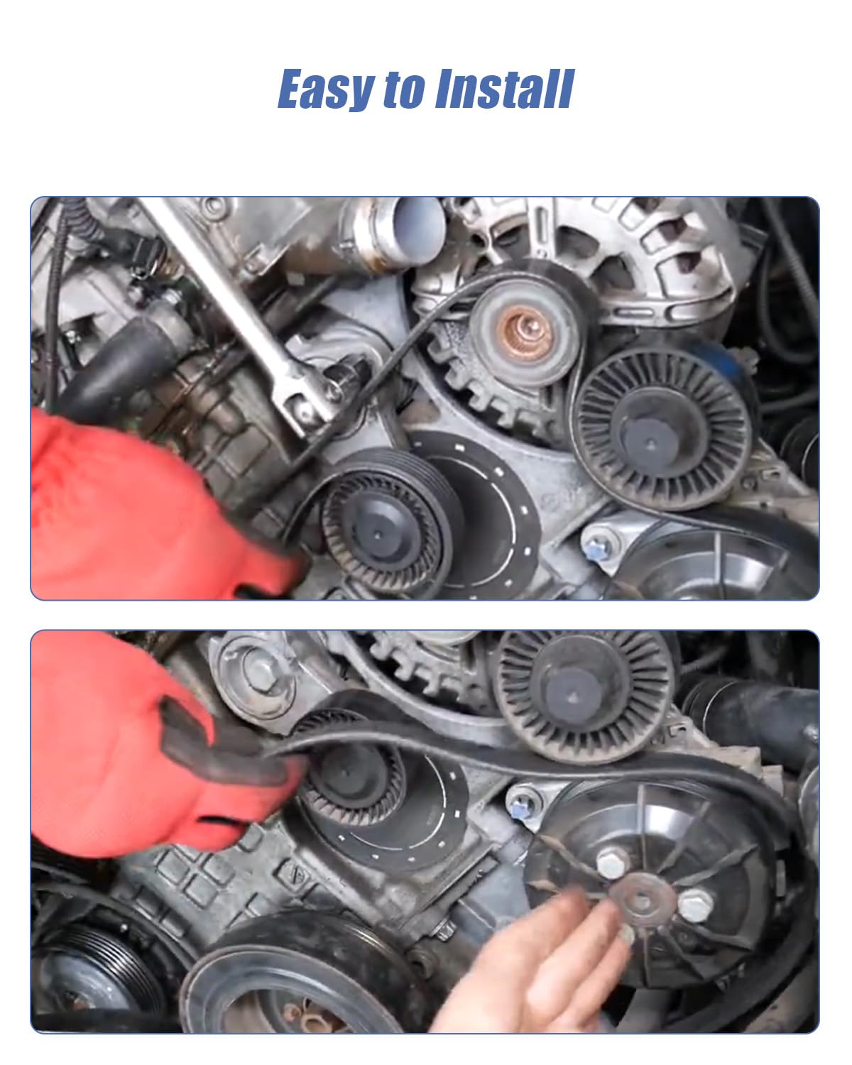 Engine Serpentine Drive Belt Fit for BMW 1 Series M 135i 335i 335i 335xi L6 3.0L 2007 2008 2009 2010 2011 2012 2013, Replace 11287557858 11287568247 11287628652 K070730