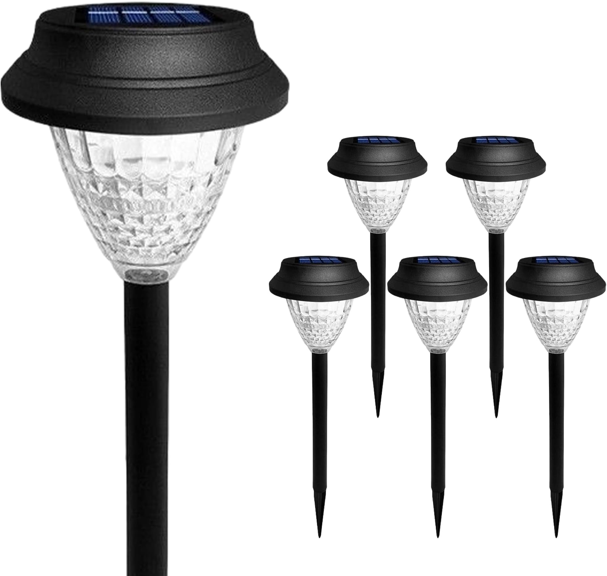LightInTheBoxLightInTheBox 6 Packs Solar Path Light Outdoor LED Landscape Light Auto On/Off IP44 Waterproof Pathway Garden Lights for for Backyard Lawn Patio Garden