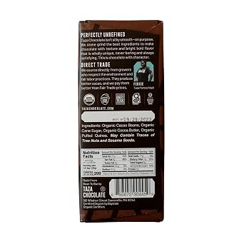 Taza Chocolate Organic Seriously Good Dark Chocolate, Variety Pack, 4 Count | Stone Ground Dark Chocolate Bar, Vegan, Dairy Free, Gluten Free, 2.5 Ounce Bar