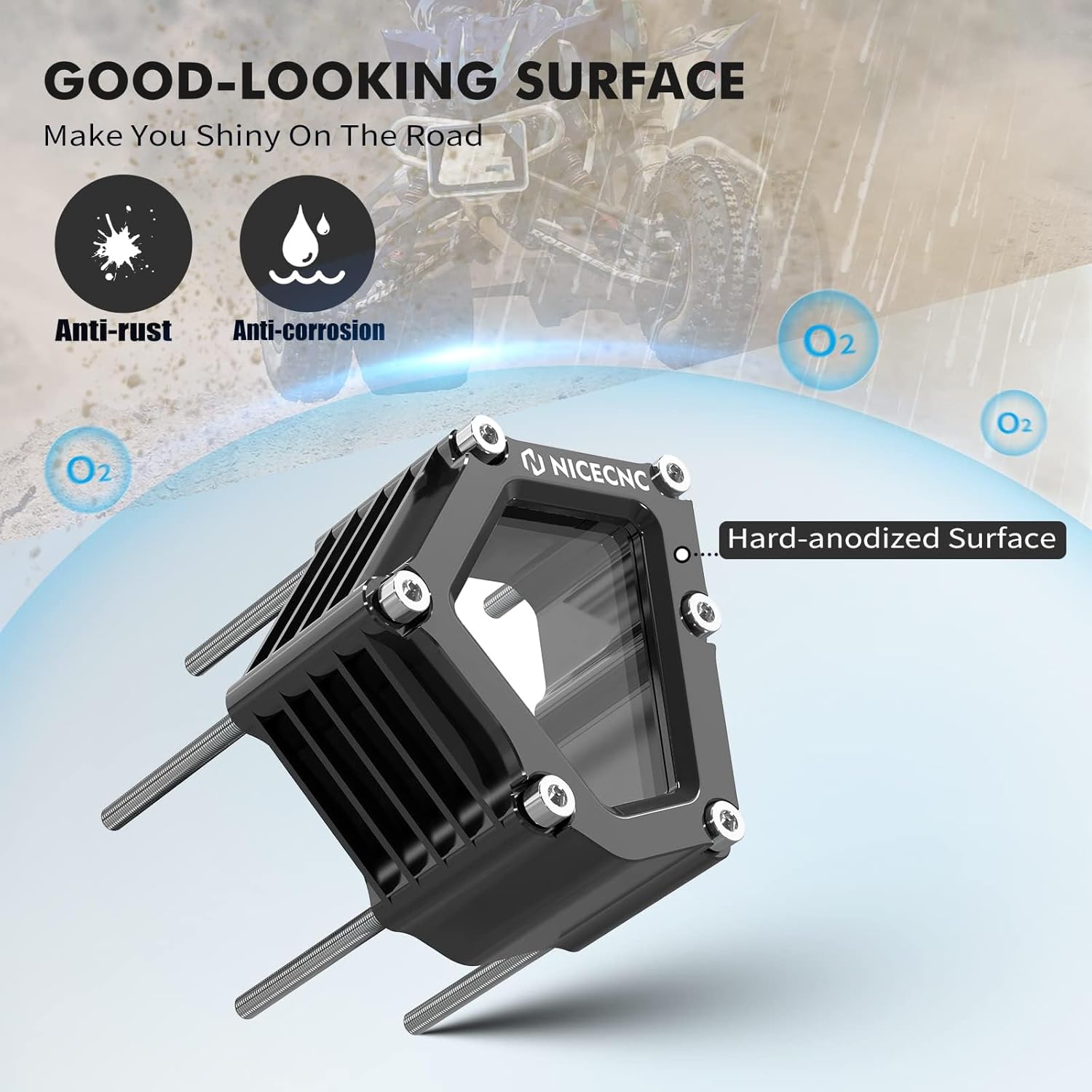 NICECNC Oil Cover Crankcase Guard Compatible with Yamaha YFZ450R 2009 2010 2011 2012 2013-2023, YFZ450RSE 2009-2019 2020 2021 2022 2023 Black