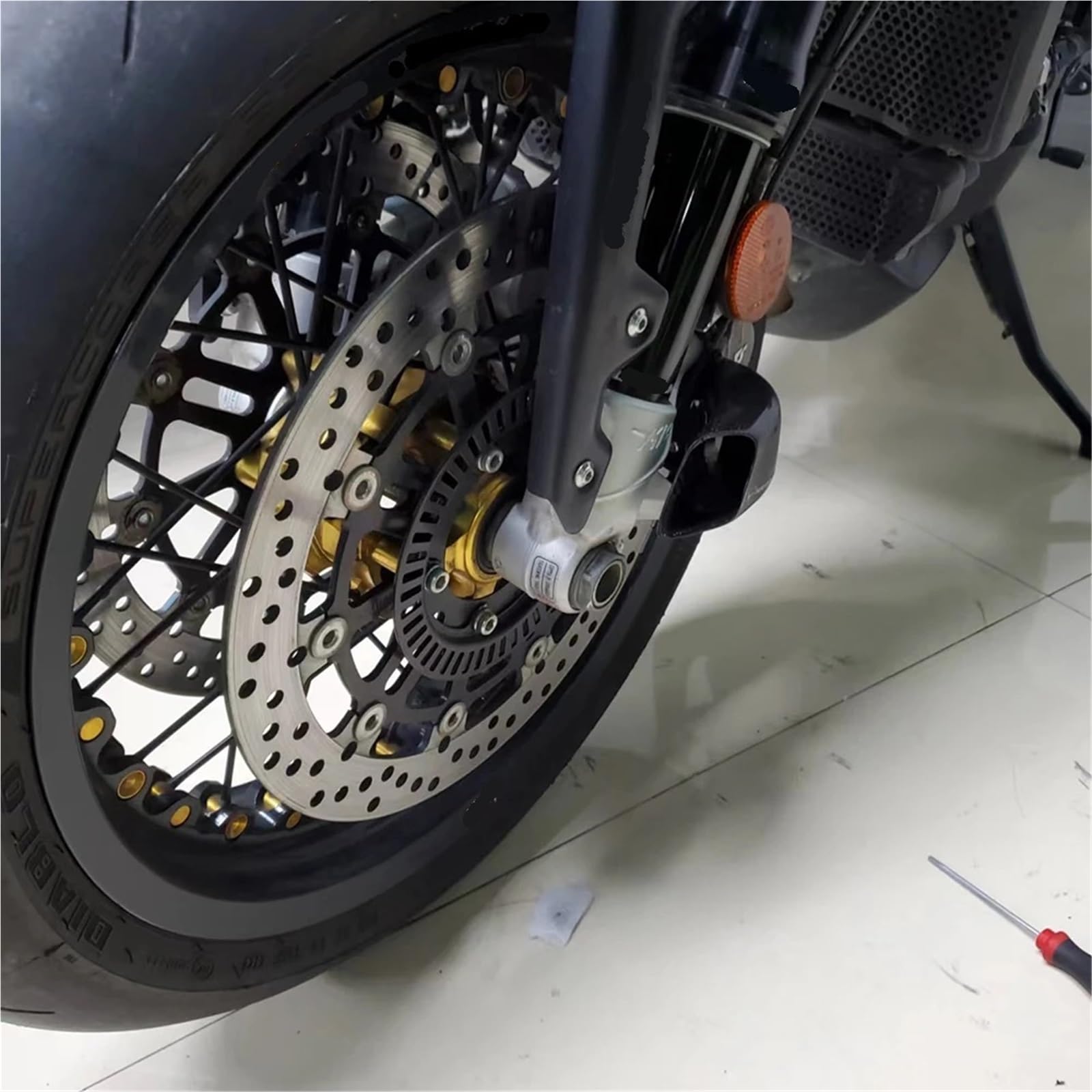 Refrigeración de Pinza de Freno Compatible con Ducati Panigale Streetfighter MTS V4 V4S V4SP SP SP2, Pinza de 100 mm, Cubierta del radiador, conducto de Aire, refrigeración de Frenos.(Light)