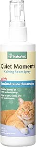 NaturVet Quiet Moments Herbal Calming Spray, 8 Ounce- Feline