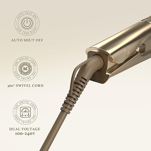 Miniatura 7 de Titanelli - Plancha de pelo de titanio 2 en 1, plancha plana con tecnología Ti-Thermal 100% pura, estilo profesional de 1 pulgada, disponible en