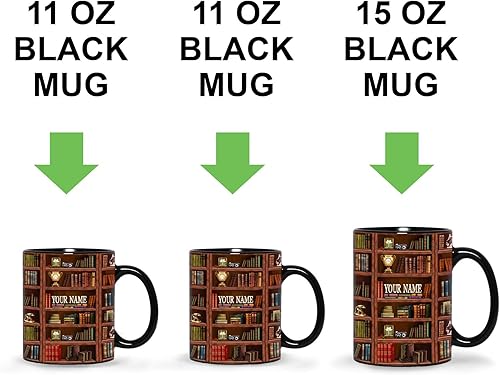 Miniatura 7 de B62117 - Taza personalizada con texto en inglés Yes I Really Do Need All These Books, taza de café con libro, para amantes del libro, taza de