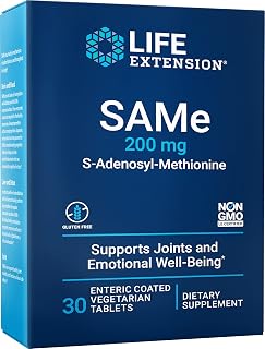 Life Extension O mesmo 200 mg promove o humor, o fígado e a saúde das articulações – não geneticamente modificados, sem glúten, vegetariano – 30 comprimidos vegetarianos revestidos com enteria