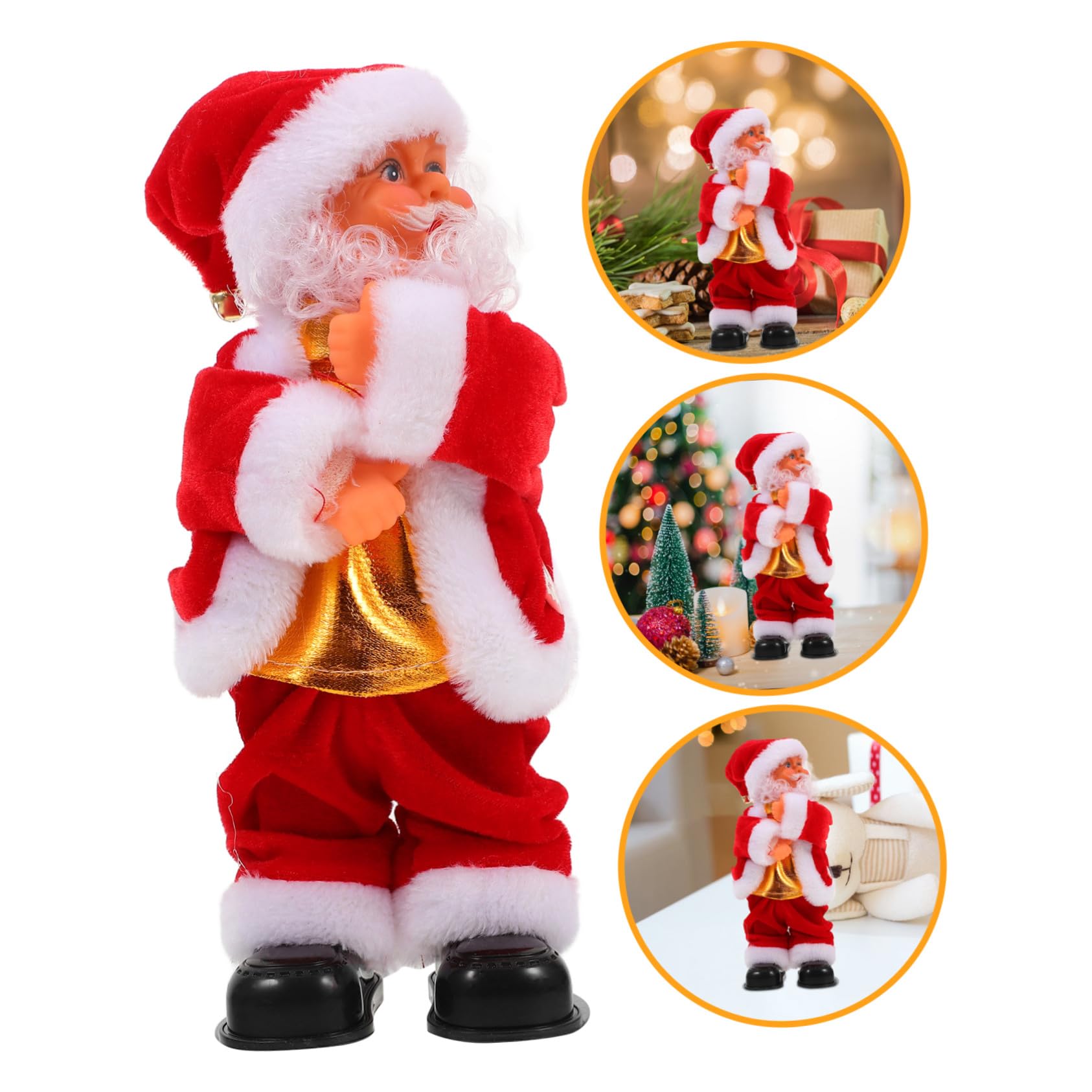 Muñeco Eléctrico Papá Noel Juguete para Fiestas de Navidad Regalo Divertido para Decoración Navideña Animada Muñeca Santa Claus para Festivo