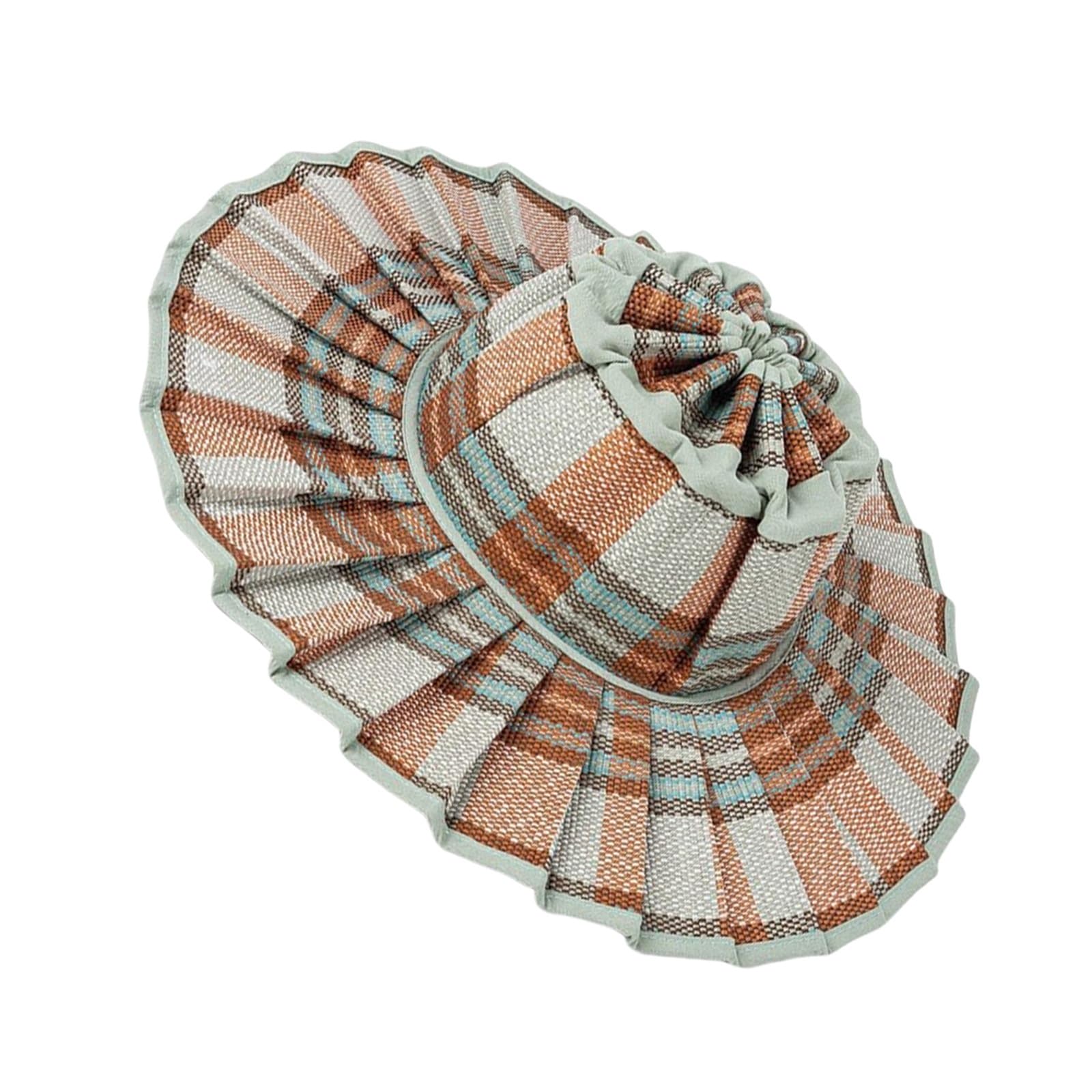 Chapeau de soleil plissé réversible - Large bord pliable - Chapeau de plage d'extérieur avec protection UV pour voyage