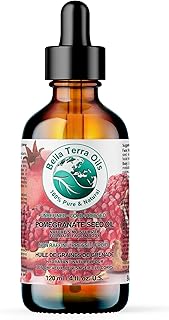 Pomegranate Seed Oil. 120 ml 100% Pure Cold-pressed Unrefined Organic Natural Moisturizer for Skin Hair. Rich in Antioxidants. Bella Terra Oils.…