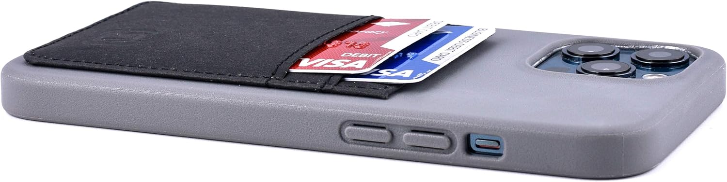 Dockem BIO Wallet Case for iPhone 12 Pro Max: Sensible Materials, Magnetic Mounting & 2 Credit Card Holder Slots (6.7" M2B, Grey and Black, R2) - Image 5
