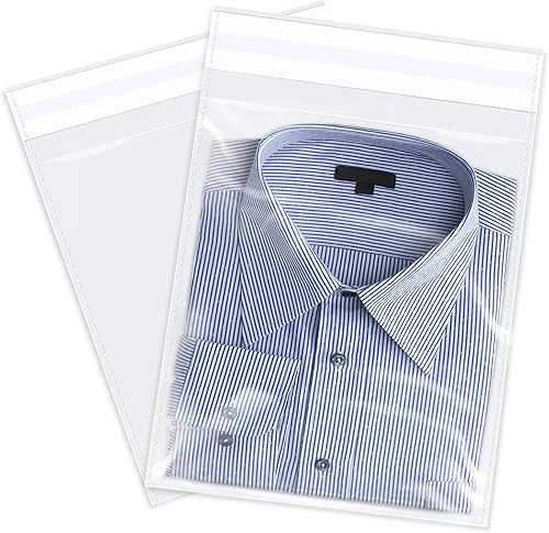 Bolsas de celofán transparente de 9 x 12 pulgadas (500 unidades) Bolsas de polietileno de plástico para violonchelo autosellantes para documentos