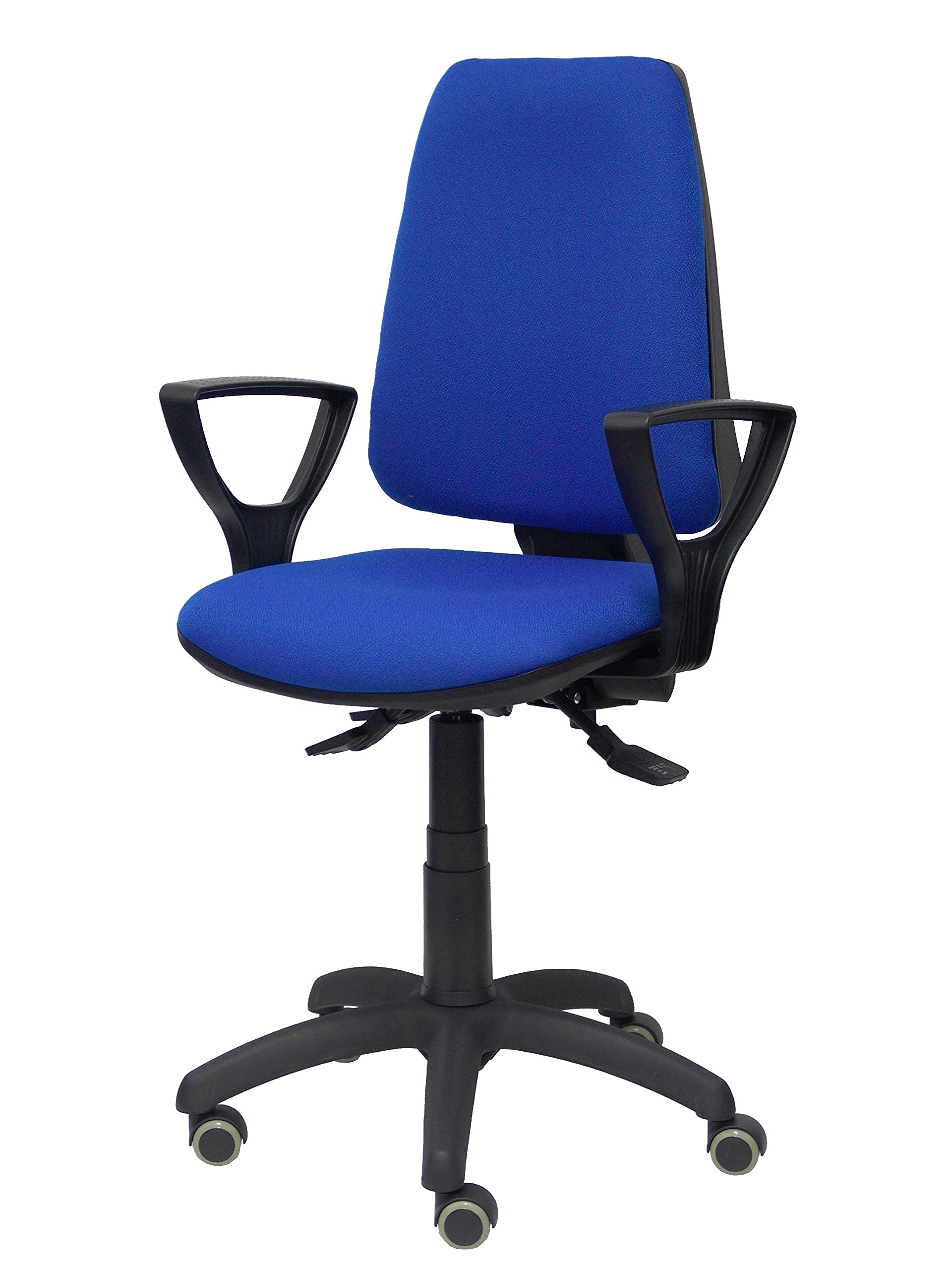 Silla Elche S Bali Azul Brazos fijos Ruedas de parqué