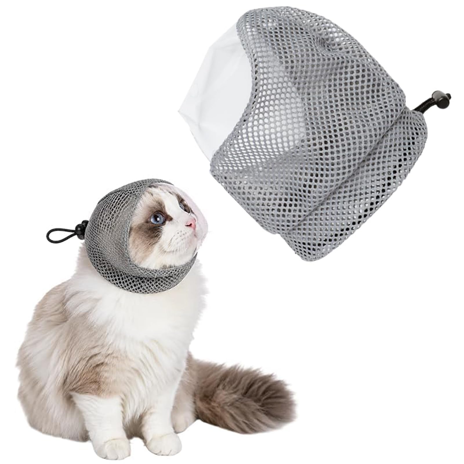Junielle Cat Muzzle for Grooming,Adjustable,Soft,Breathable