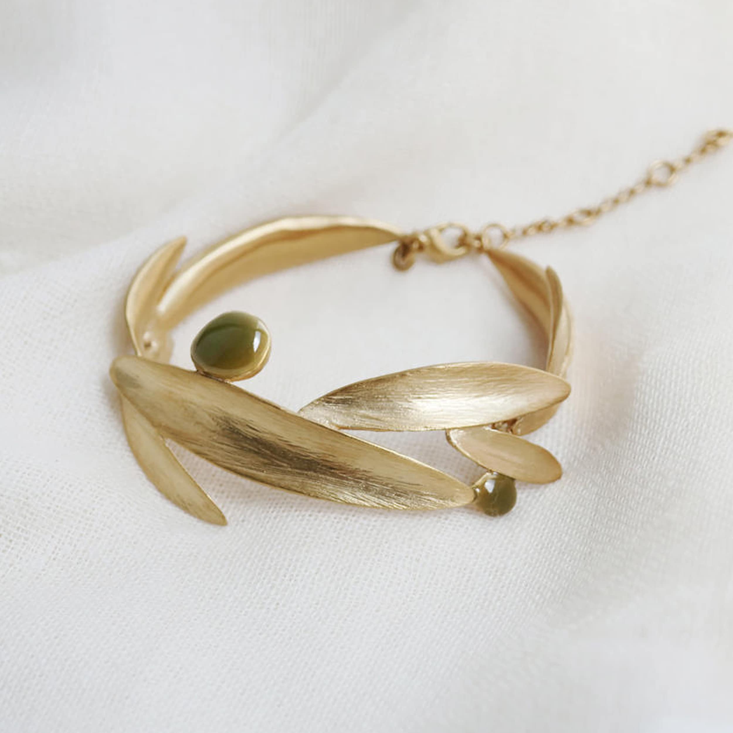 BRACCIALE DORATO OLIVIA | Disegnato da Clara Niubò | Collezione Olivia | Bracciale in metallo placcato oro 24K | d'oro