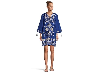 Johnny Was Tie Front Kimono Sleeve Dress (slip) Women