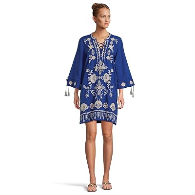 Johnny Was Tie Front Kimono Sleeve Dress (slip) Women
