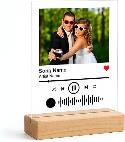FAST SHIPPING Song Plaque - Personalized Gift Music Plaque Mothers Day Photo Gift Personalized Couples Gift Gifts for Wife