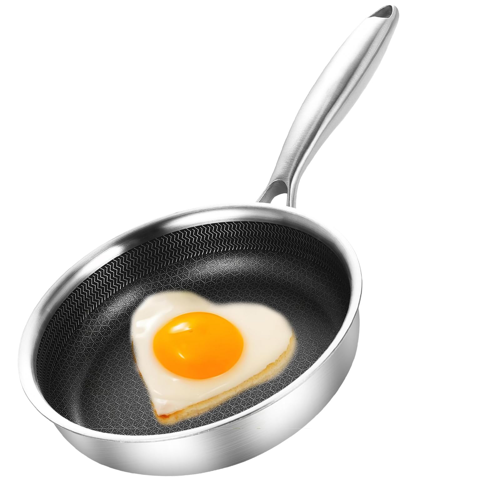 DELARLO 5.5inch Tri-Ply Stainless Steel Omelette Pans