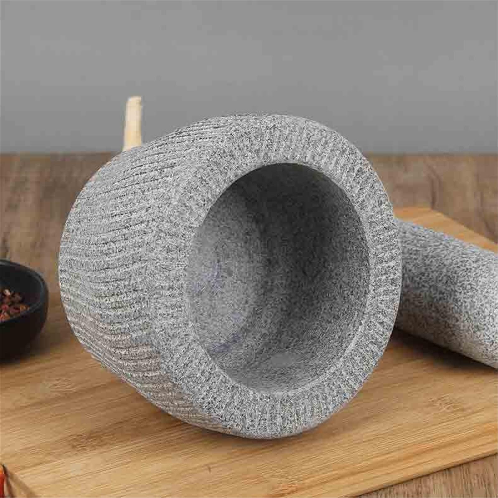 Set pestello e mortaio, macina spezie, erbe, diametro 10,5 cm Salse