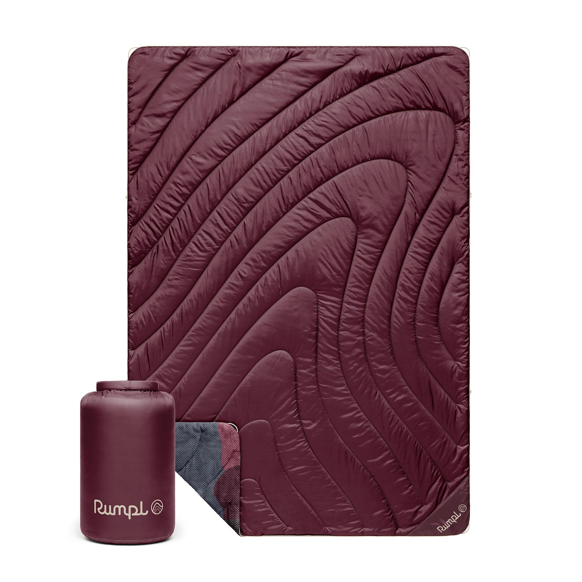 Rumpl Fleece Puffy Blanket, 1-Person, Puzzled Fig