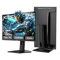 KTC Monitor Gaming, 180Hz ,  144Hz 2K QHD (2560 x 1440) Monitor 24 Pollici con pannello Fast-IPS 1ms, HDR 400, Adaptive Sync, 400 cd, m² di luminosità, supporto regolabile per rotazione e sollevamento