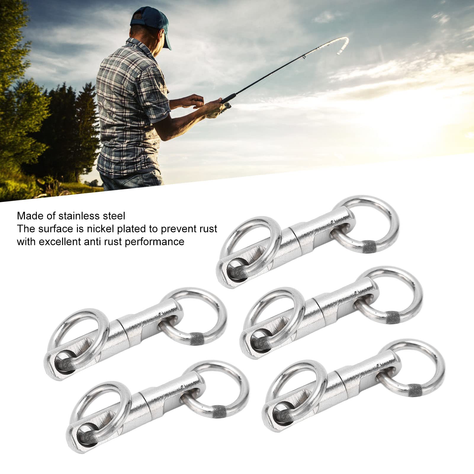 Girelle Da Pesca A Cambio Rapido - Set Da 150 Pezzi Con Ganci In Acciaio Inossidabile Per Attrezzatura Da Pesca Professionale - Foto 9