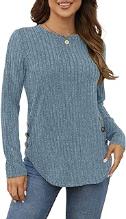 Women's Long Sleeve Fall Sweaters Lightweight Casual...