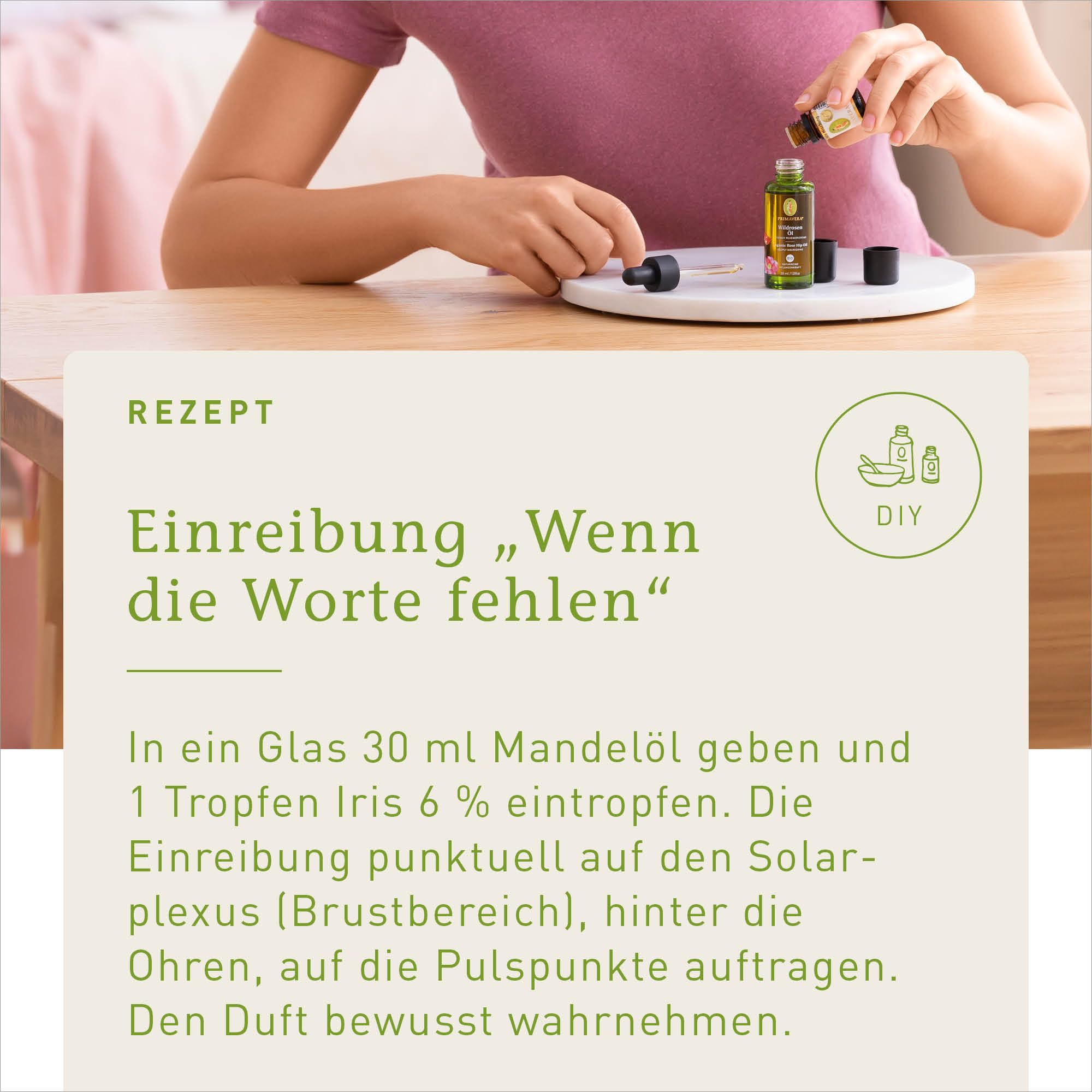 PRIMAVERA Ätherisches Öl Iris 6% 5 ml - Naturreines Duftöl für Aromatherapie - Blumig, Veilchenartig, Tröstend - Vegan