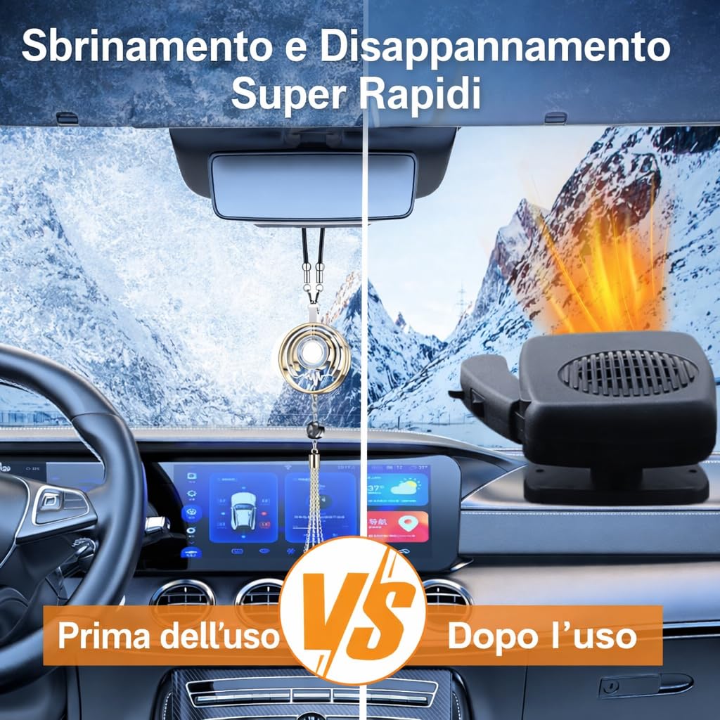 Riscaldatore per Auto 12V 150W 360° Breezy