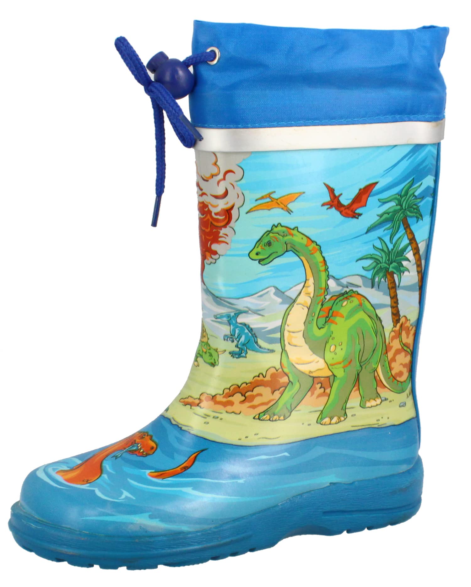 Beck Boy's Dinos Rain Boot, Multicolour, 11 UK Child