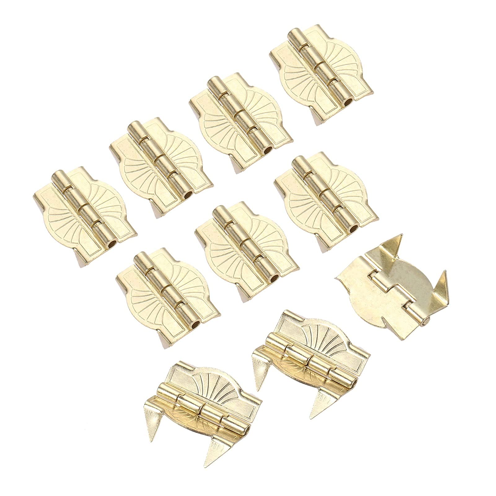 Zawias 50 sztuk/partia z nogami narożniki złoty metalowy zawias nogi 22mm 19mm drzwi szafy dekoracja bagażu biżuteria